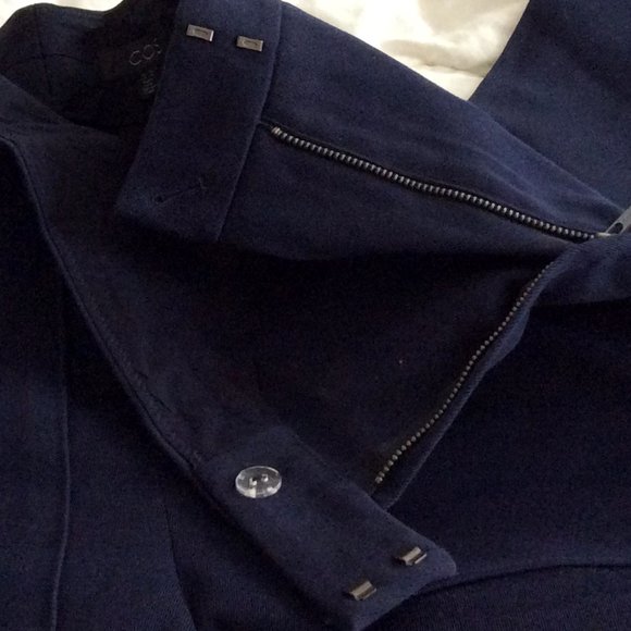COS wide leg cropped navy blue pants Size 10 - Picture 9 of 9